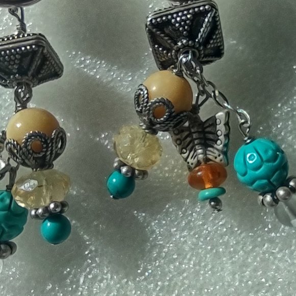 Amy Kahn Russell AKR Sterling Silver Dangle Bead Earrings - 26 Grams - Picture 5 of 9